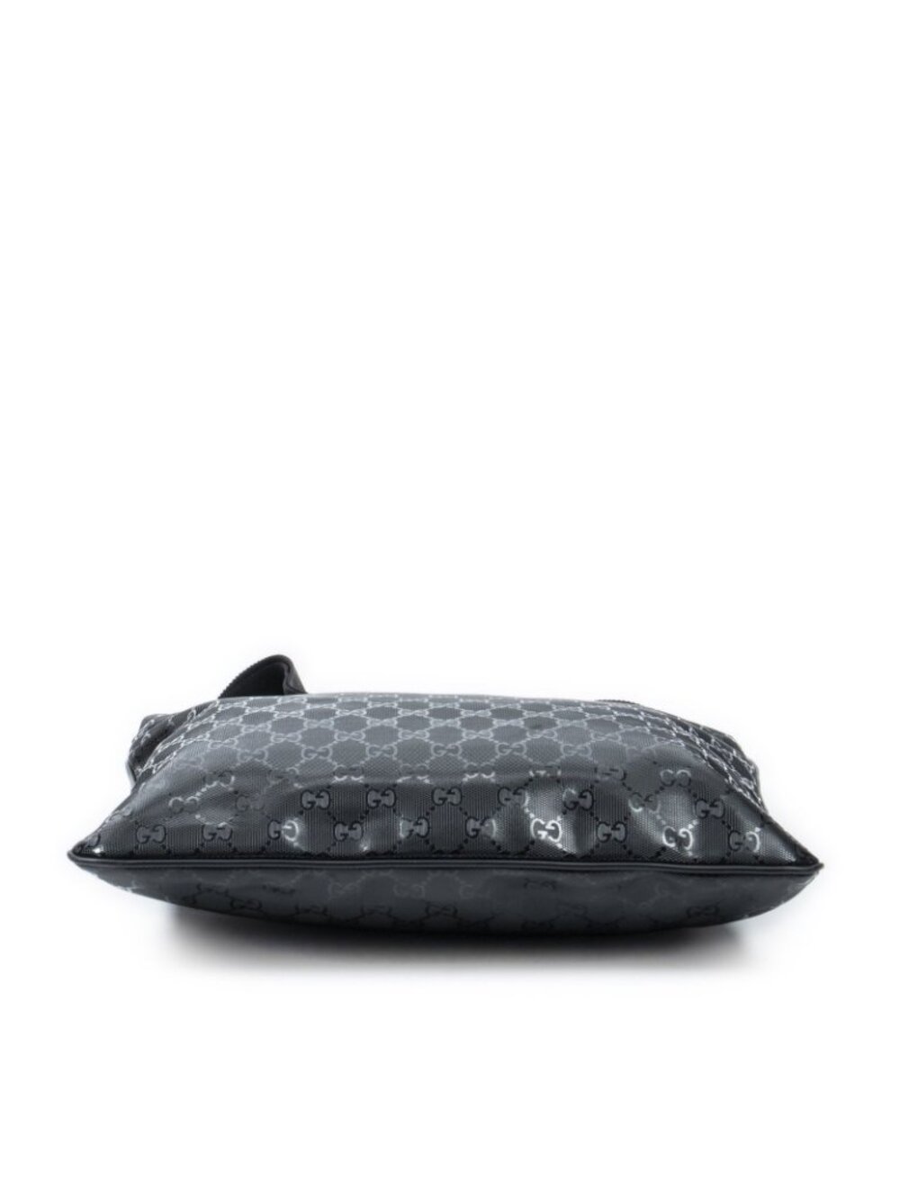 Gucci Large Square Zip Messenger Black Guccissima Imprint Canvas - Picture 6 of 10